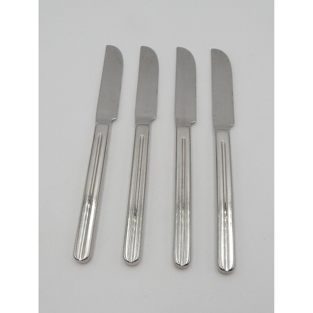 Retroneu INFINITE Stainless Dinner Knives Serrated 18/8 Korea Glossy Flatware S4